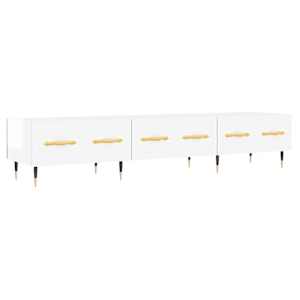 TV skříňka bílá s vysokým leskem 150x36x30 cm kompozitní dřevo - obrázek 2