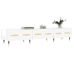 TV skříňka bílá s vysokým leskem 150x36x30 cm kompozitní dřevo - obrázek 3