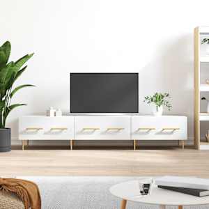 TV omarica bela 150x36x30 cm inženirski les