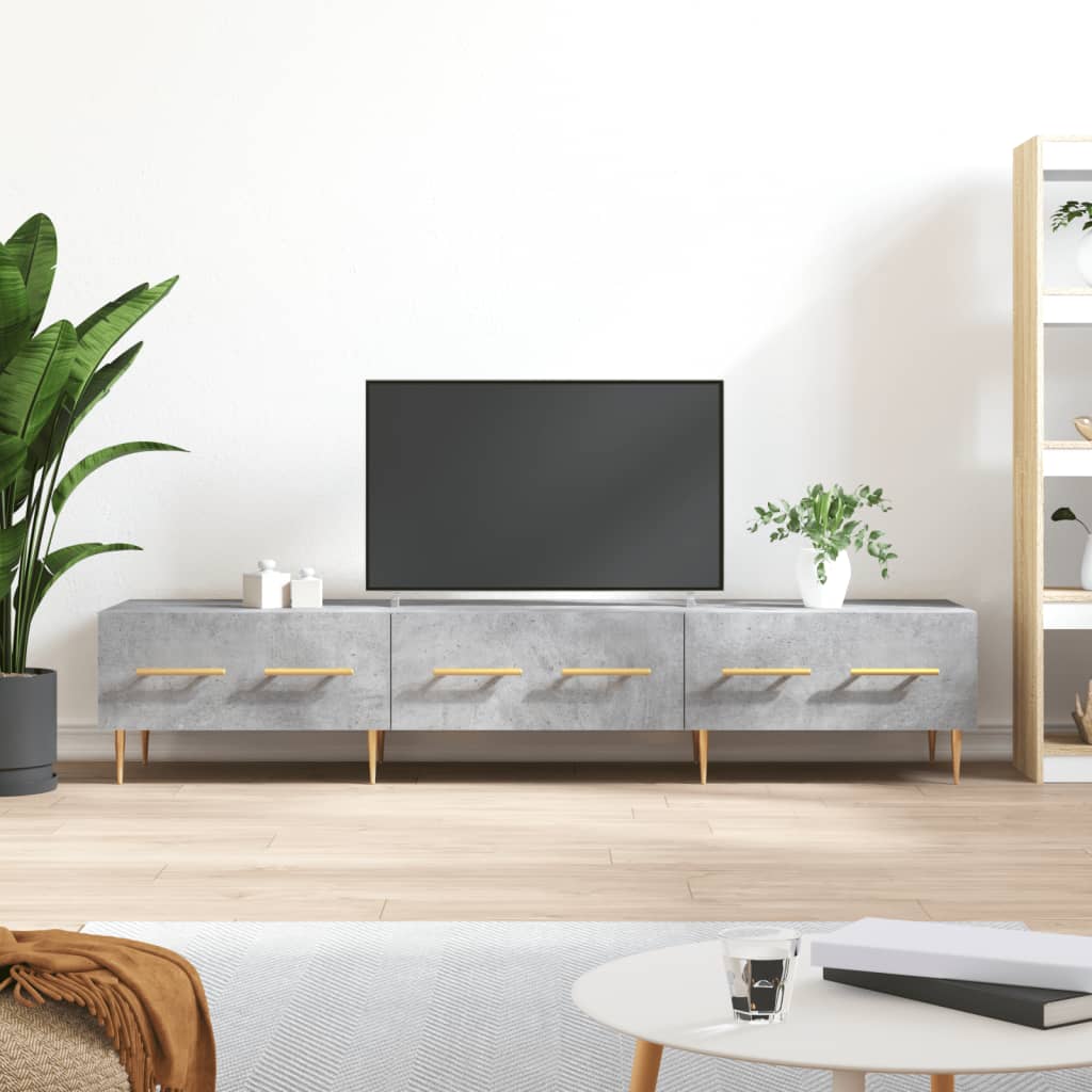 vidaXL Comodă TV, gri beton, 150x36x30 cm, lemn prelucrat