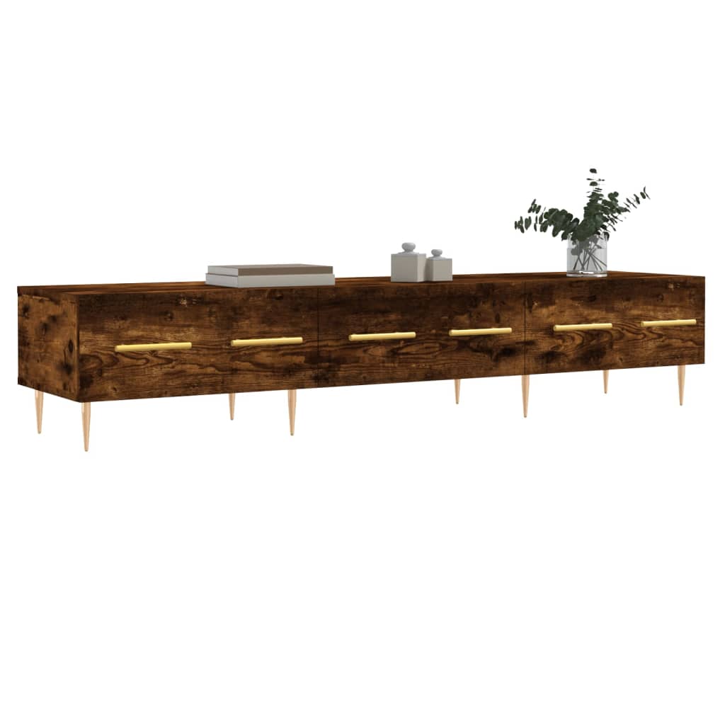 vidaXL Tv-meubel 150x36x30 cm bewerkt hout gerookt eikenkleurig