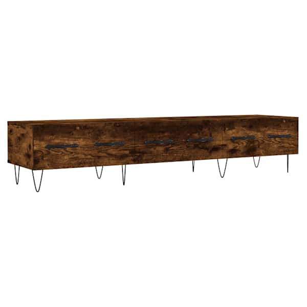 vidaXL telerikapp, suitsutatud tamm, 150 x 36 x 30 cm, tehispuit