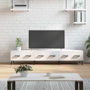 TV skříňka bílá s vysokým leskem 150x36x30 cm kompozitní dřevo - obrázek 1
