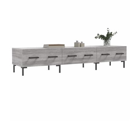 vidaXL TV skapītis, pelēka ozolkoka, 150x36x30 cm, inženierijas koks