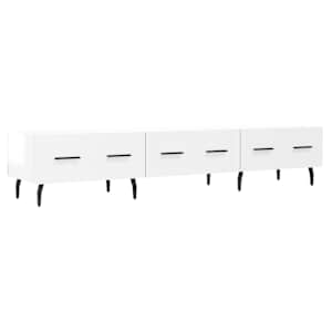 TV skříňka bílá s vysokým leskem 150x36x30 cm kompozitní dřevo - obrázek 2