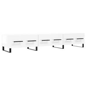 TV skříňka bílá s vysokým leskem 150x36x30 cm kompozitní dřevo - obrázek 2