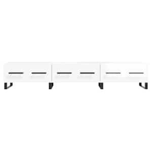 TV skříňka bílá s vysokým leskem 150x36x30 cm kompozitní dřevo - obrázek 5