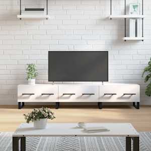 TV skříňka bílá s vysokým leskem 150x36x30 cm kompozitní dřevo - obrázek 1