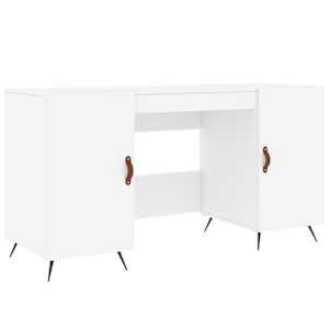 vidaXL kirjutuslaud, valge, 140 x 50 x 75 cm, tehispuit