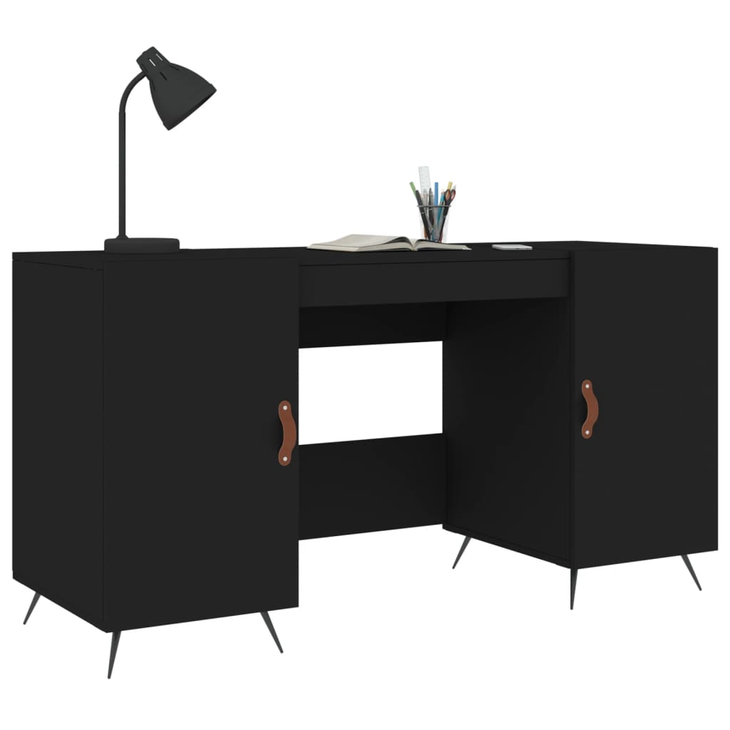 vidaXL Schreibtisch Schwarz 140x50x75 cm Holzwerkstoff