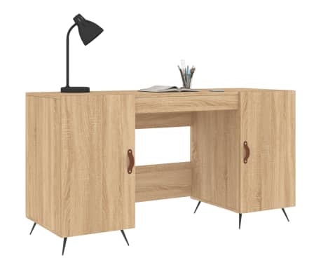 vidaXL Bureau ch&ecirc;ne sonoma 140x50x75 cm bois d'ing&eacute;nierie