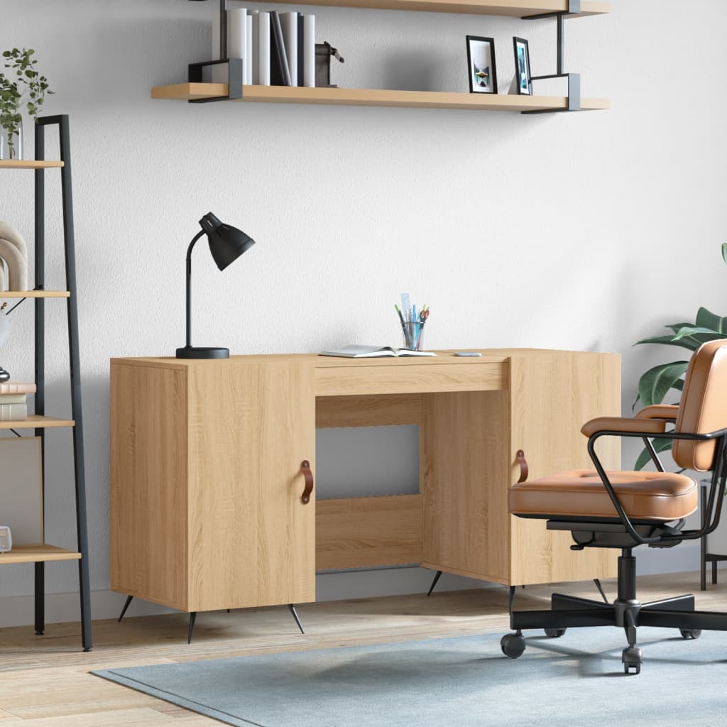 Schreibtisch Sonoma-Eiche 140x50x75 cm Holzwerkstoff-1