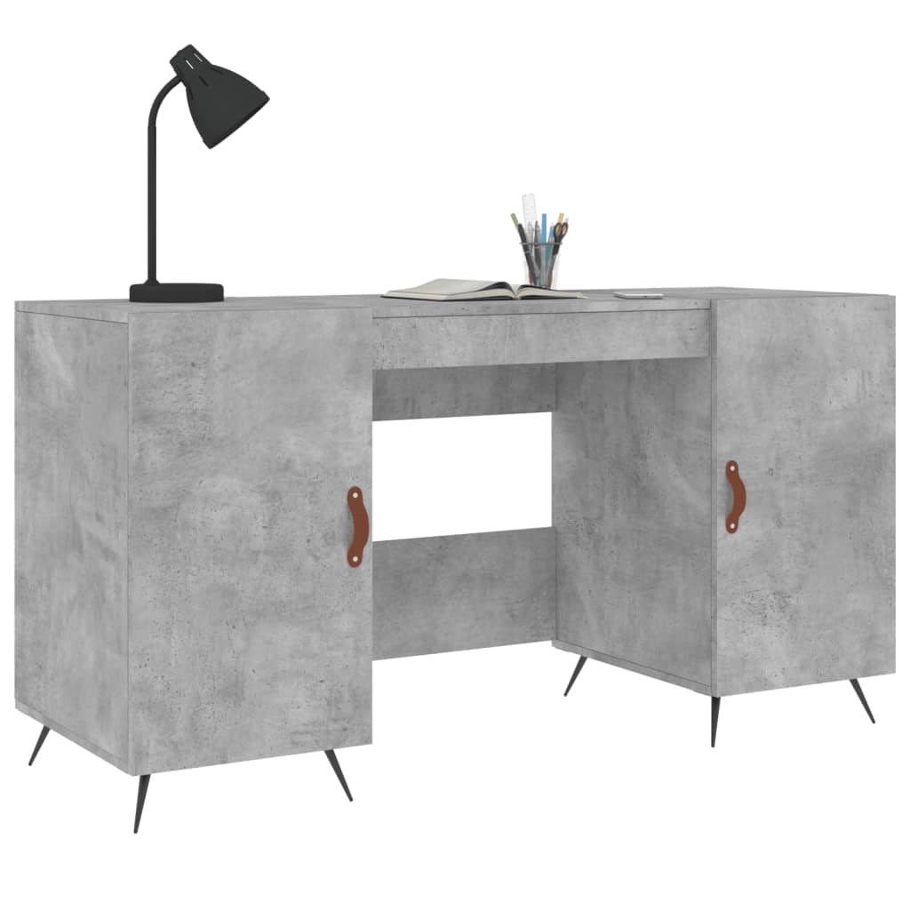 vidaXL Stôl betónovo sivý 140x50x75 cm kompozitné drevo