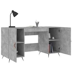Psací stůl betonově šedý 140 x 50 x 75 cm kompozitní dřevo - obrázek 4