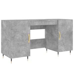 vidaXL kirjutuslaud, betoonhall, 140 x 50 x 75 cm, tehispuit