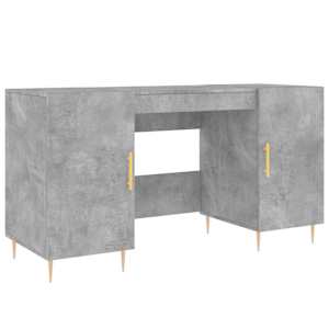 vidaXL kirjutuslaud, betoonhall, 140 x 50 x 75 cm, tehispuit