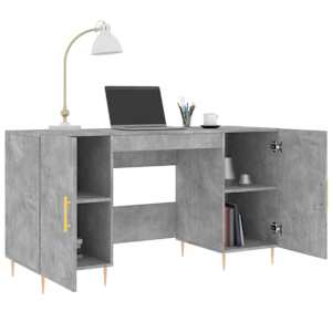 Psací stůl betonově šedý 140 x 50 x 75 cm kompozitní dřevo - obrázek 4