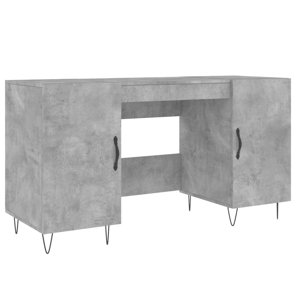 vidaXL Desk Concrete Grey 140x50x75 cm Engineered Wood