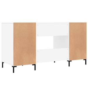 Psací stůl bílý 140 x 50 x 75 cm kompozitní dřevo - obrázek 8