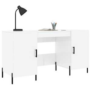 Psací stůl bílý s vysokým leskem 140x50x75 cm kompozitní dřevo - obrázek 3