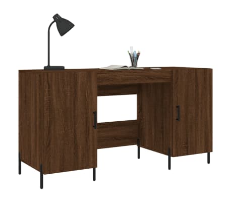 vidaXL Schreibtisch Braun Eichen-Optik 140x50x75 cm Holzwerkstoff