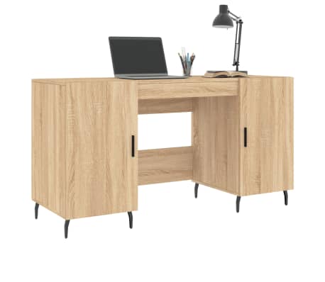 vidaXL Birou, stejar sonoma, 140x50x75 cm, lemn compozit