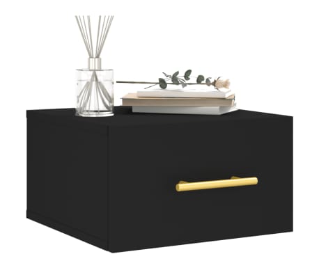 vidaXL seinale kinnitatavad öökapid, must, 35 x 35 x 20 cm