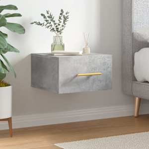 Stenska nočna omarica betonsko siva 35x35x20 cm