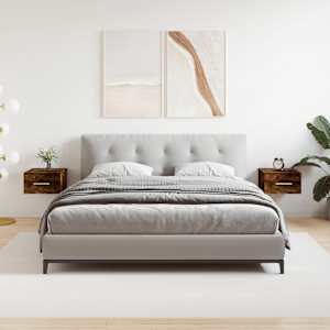 Stenska nočna omarica 2 kosa dimljeni hrast 35x35x20 cm