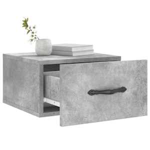 Nástěnné noční stolky 2 ks betonově šedé 35 x 35 x 20 cm - obrázek 4