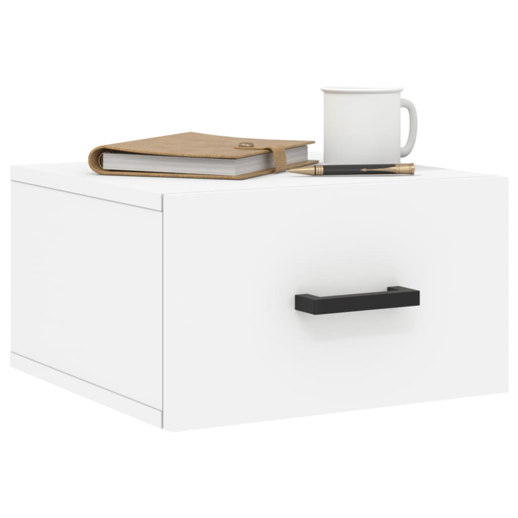 vidaXL Wall-mounted Bedside Cabinet White 35x35x20 cm