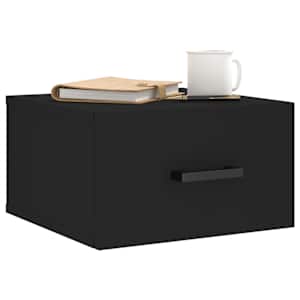 vidaXL Tables de chevet murales 2 pcs noir 35x35x20 cm