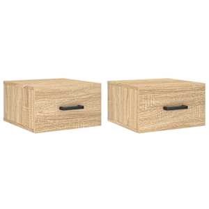 Nástěnné noční stolky 2 ks dub sonoma 35 x 35 x 20 cm - obrázek 2