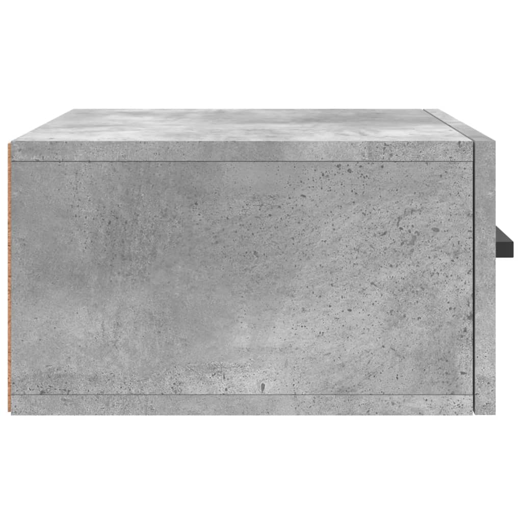 Noptiere montate pe perete 2 buc. gri beton 35x35x20 cm