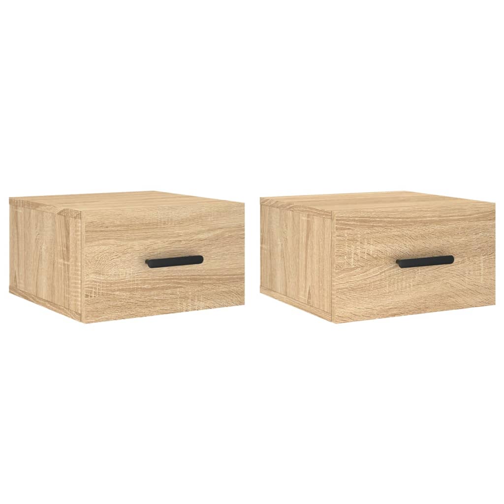 vidaXL Nástěnné noční stolky 2 ks dub sonoma 35 x 35 x 20 cm