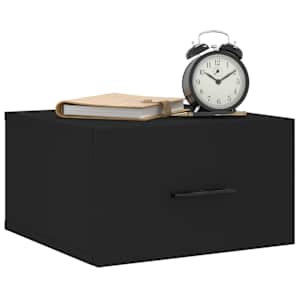 vidaXL seinale kinnitatav &ouml;&ouml;kapp, must, 35 x 35 x 20 cm