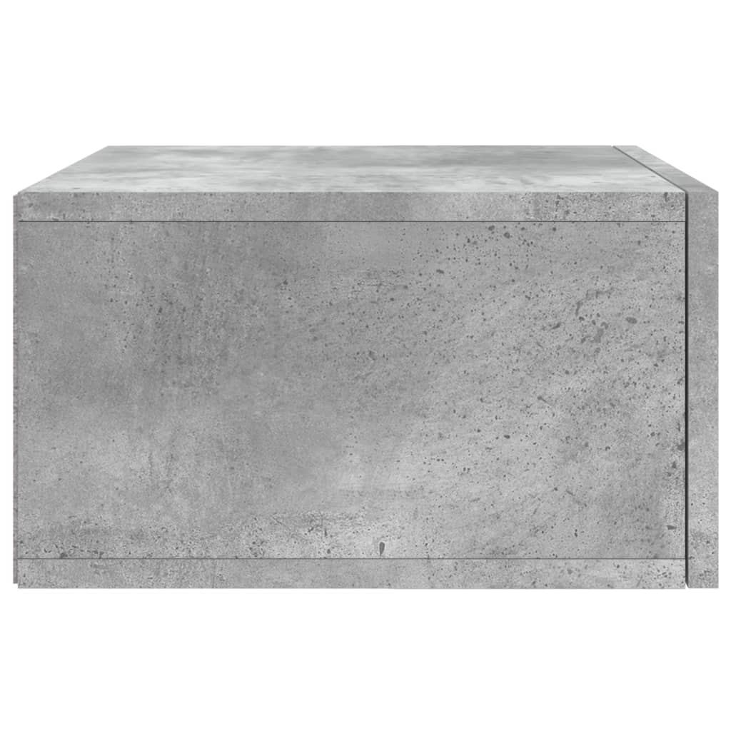 Noptiere montate pe perete 2 buc. gri beton 35x35x20 cm