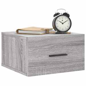 vidaXL Κομοδίνα Επιτοίχια Γκρι Sonoma 35 x 35 x 20 εκ.