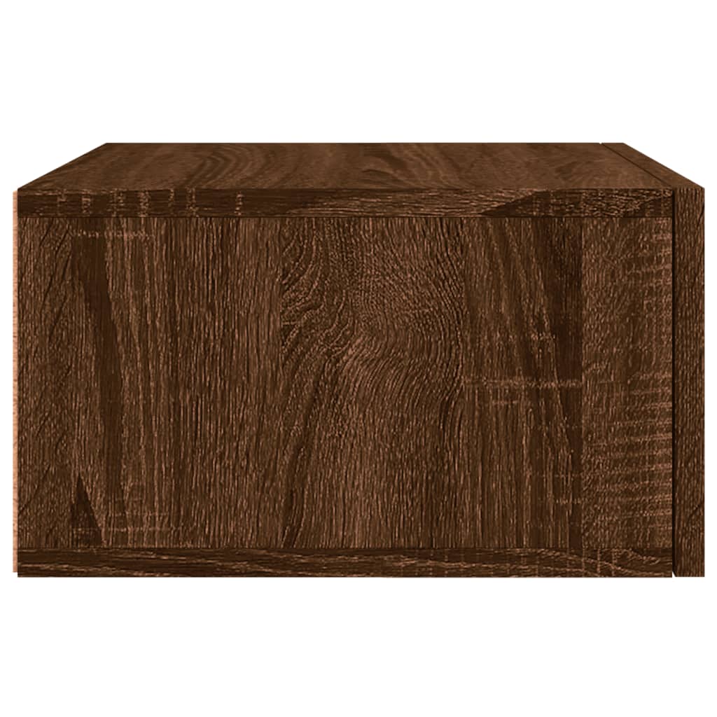 imagem de vidaXL Mesa de cabeceira de parede 35x35x20 cm cor carvalho castanho8