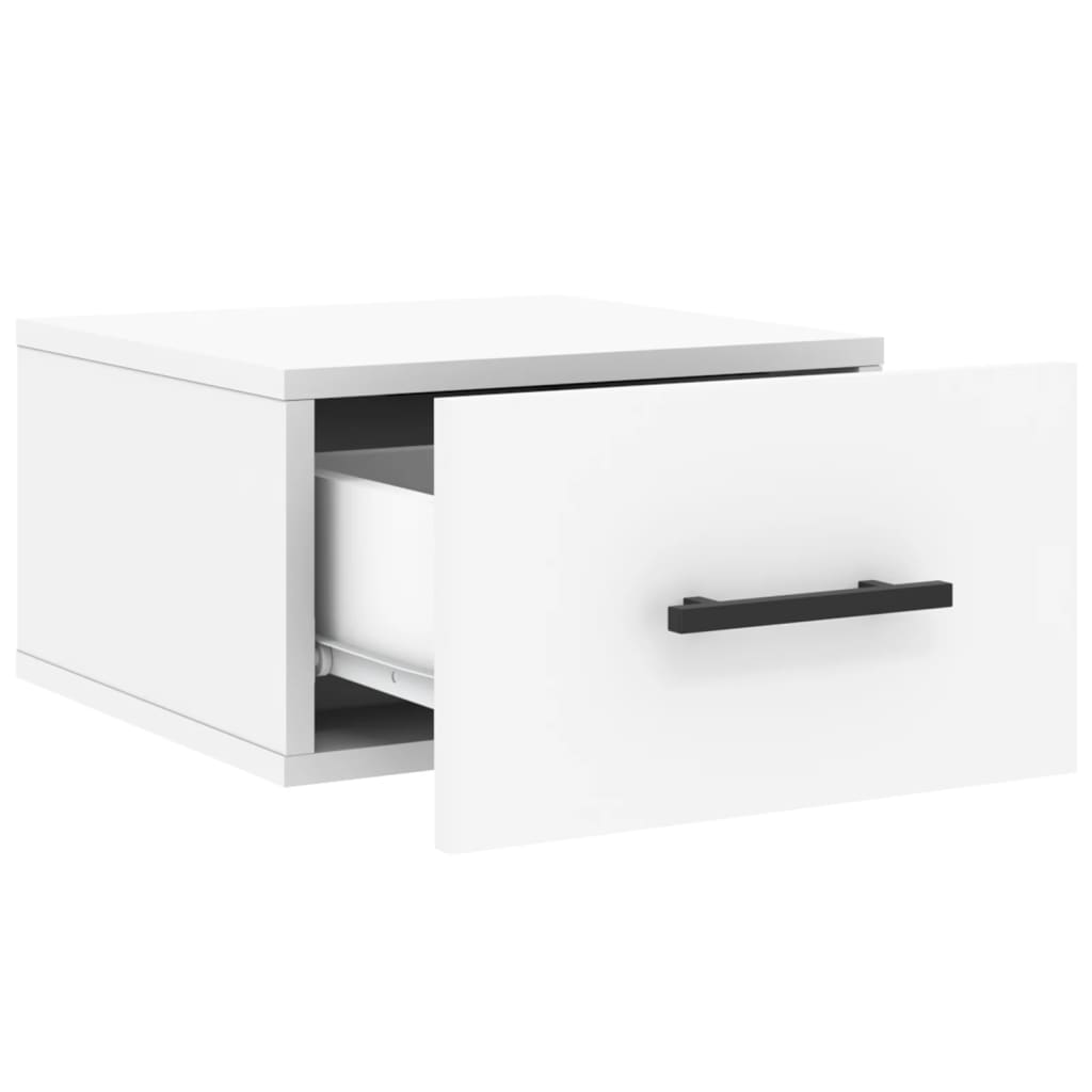 imagem de vidaXL Mesa de cabeceira montagem na parede 35x35x20 cm branco7