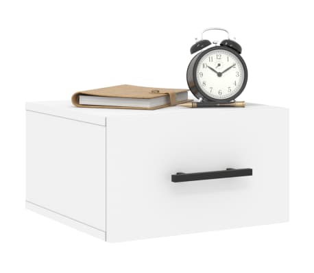 vidaXL Κομοδίνα Επιτοίχια 2 τεμ. Λευκά 35x35x20 εκ.