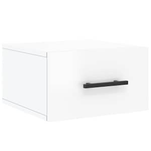 Nástěnné noční stolky 2 ks bílé s vysokým leskem 35x35x20 cm - obrázek 3