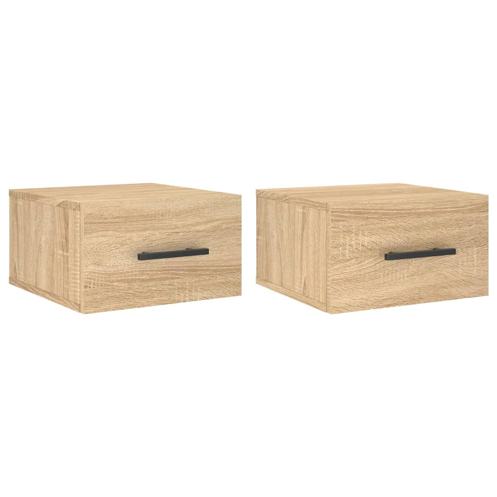 vidaXL Nástěnné noční stolky 2 ks dub sonoma 35 x 35 x 20 cm