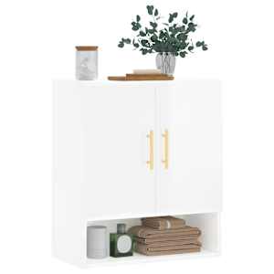 vidaXL Dulap de perete, alb extralucios, 60x31x70 cm, lemn prelucrat
