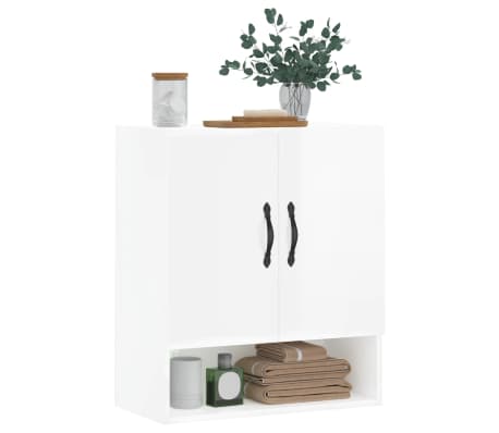 vidaXL Dulap de perete, alb extralucios, 60x31x70 cm, lemn prelucrat