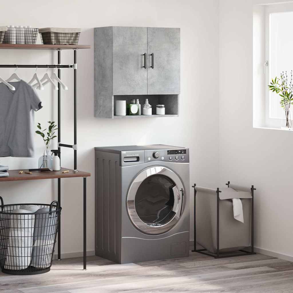 vidaXL Dulap de perete, gri beton, 60x31x70 cm, lemn compozit