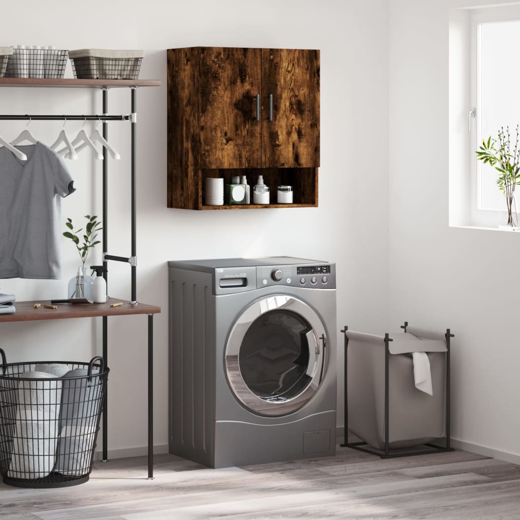 vidaXL vægskab 60x31x70 cm konstrueret træ røget egetræsfarve