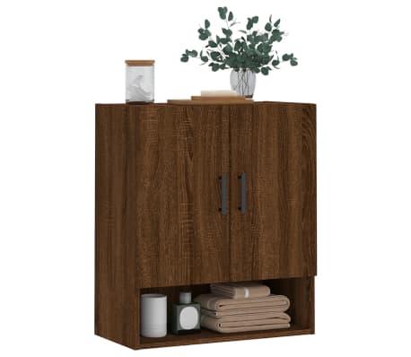 vidaXL Wall Cabinet Brown Oak 60x31x70 cm Engineered Wood