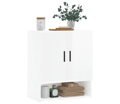 vidaXL Zidni ormarić visoki sjaj bijeli 60x31x70 cm konstruirano drvo
