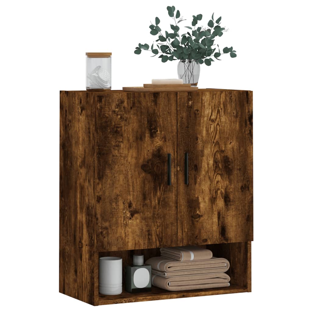 vidaXL Wandkast 60x31x70 cm bewerkt hout gerookt eikenkleurig afbeelding